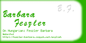 barbara feszler business card